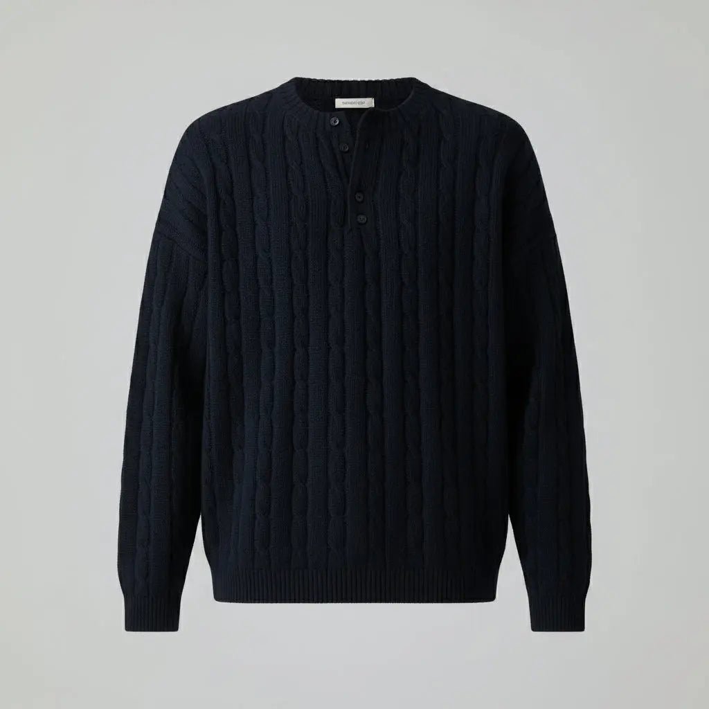 Cardigan Round Neck Sweater - wysspanther