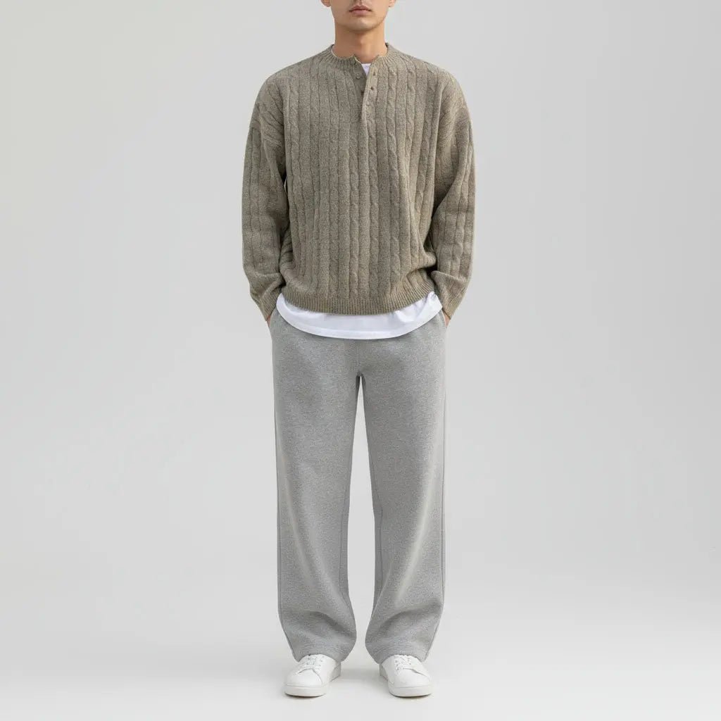 Cardigan Round Neck Sweater - wysspanther