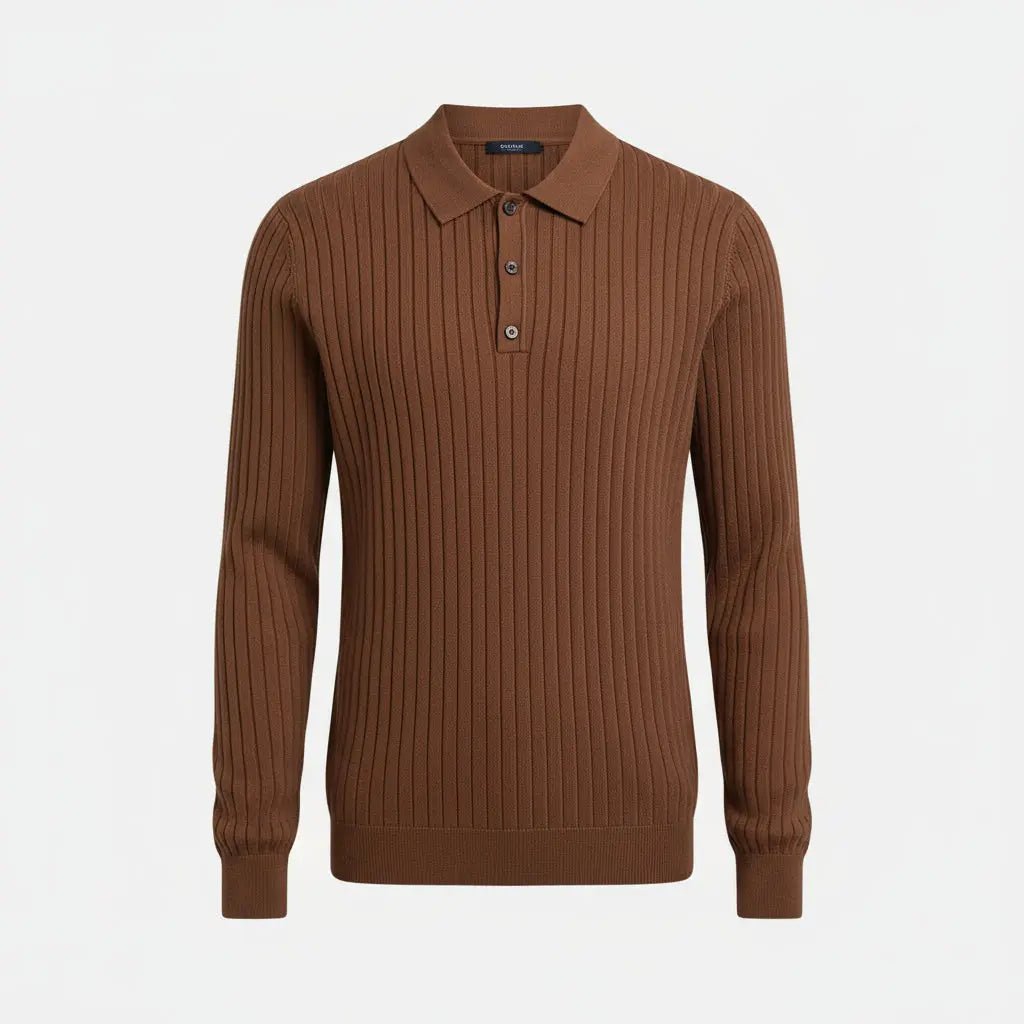 Casual Long Sleeve Polo Shirt - wysspanther