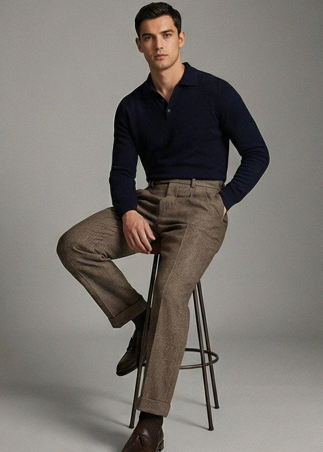Casual Wool Trousers