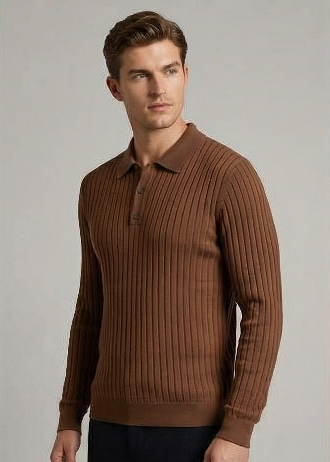 Casual Long Sleeve Polo Shirt