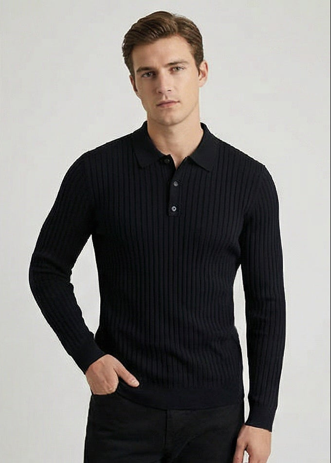 Casual Long Sleeve Polo Shirt