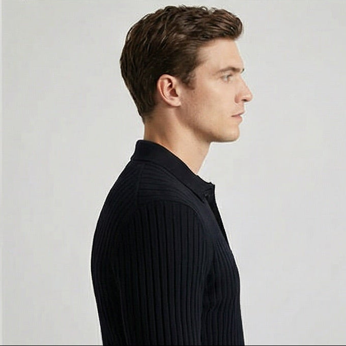 Casual Long Sleeve Polo Shirt